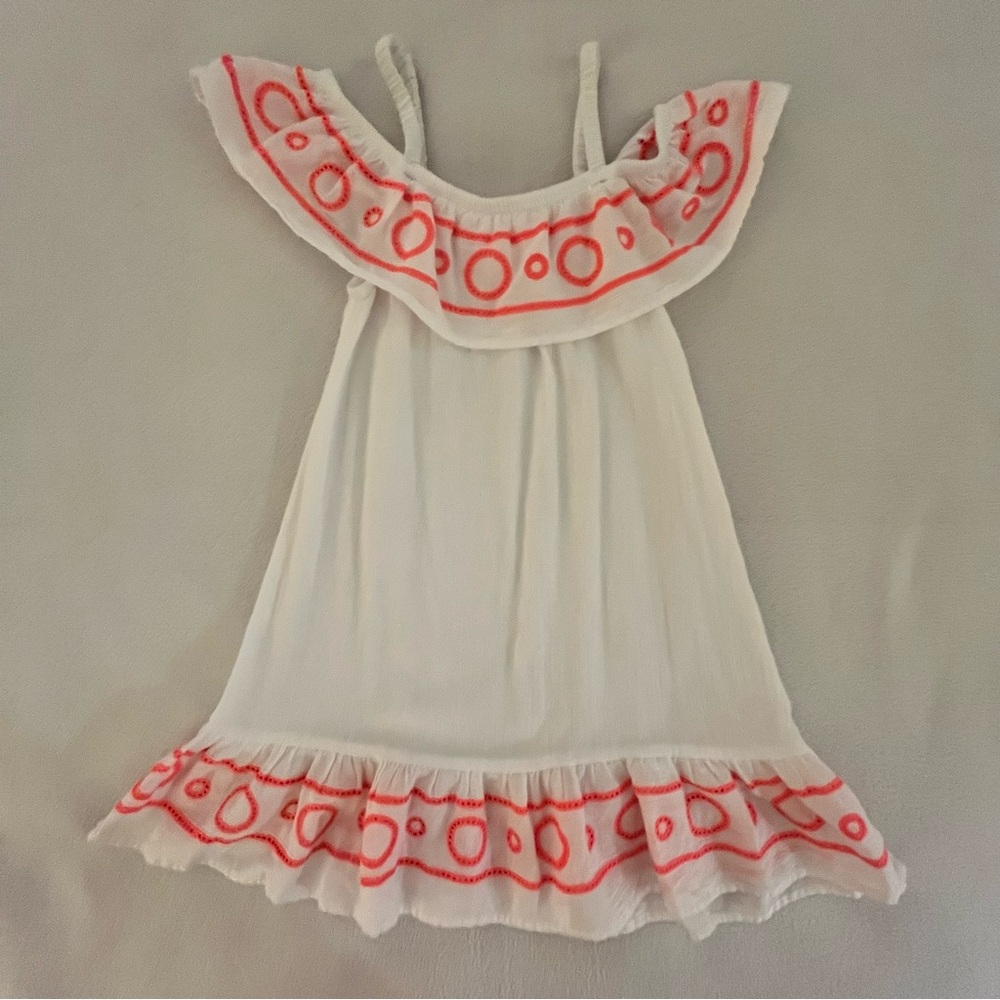 Cat & Jack White and Pink Embroidered Dress